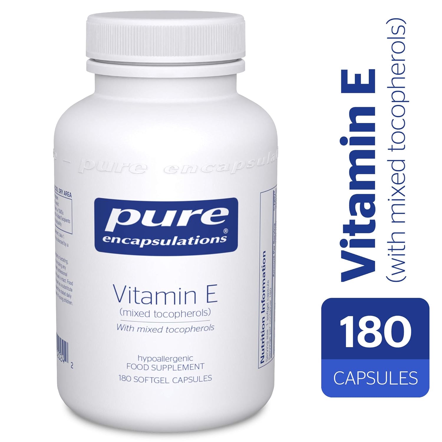 Pure Encapsulations Vitamin E (with Mixed Tocopherols) 400 IU