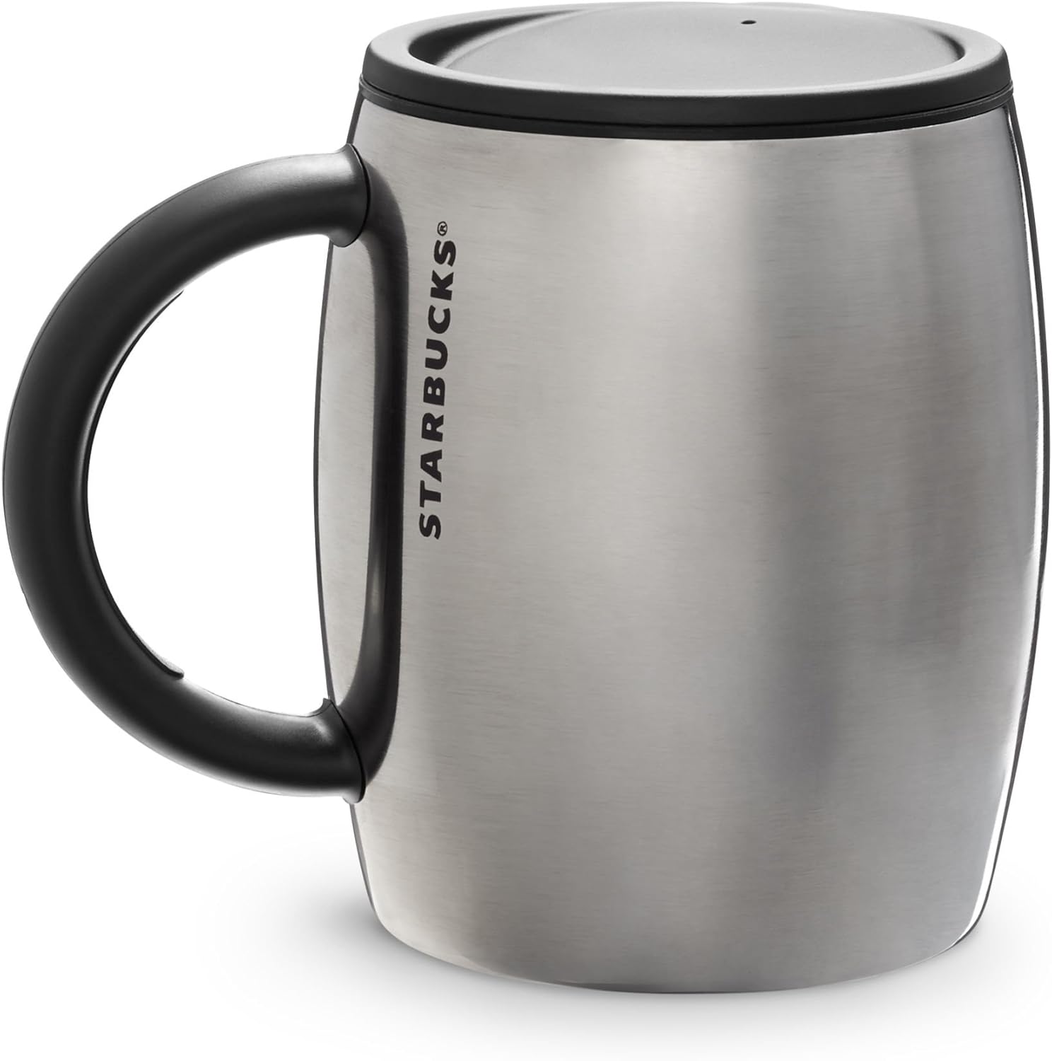 Amazon Com Starbucks Stainless Steel Desktop Barrel Mug With Lid 14 Fl Oz Coffee Cups Mugs