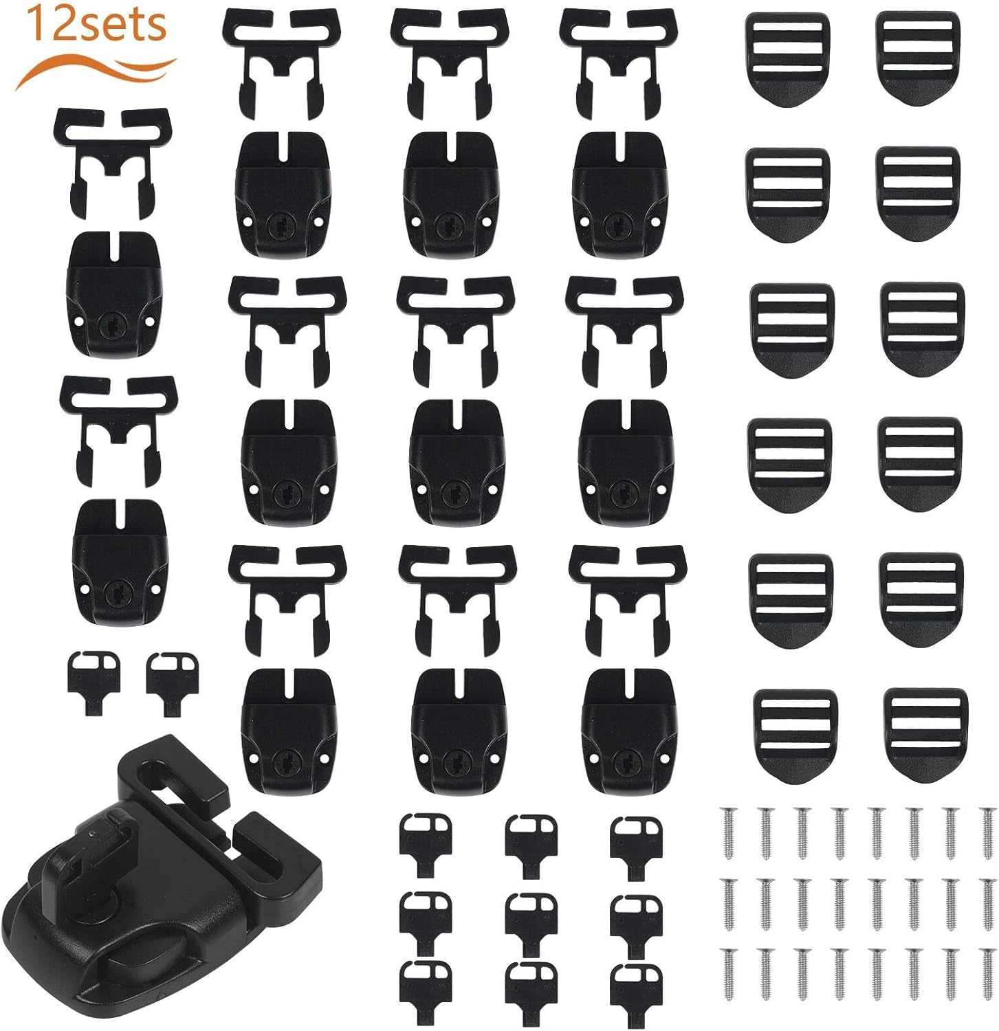 Matogle 12 Sets Spa Hot Tub Cover Clips Storm Straps Spa Safety Secure