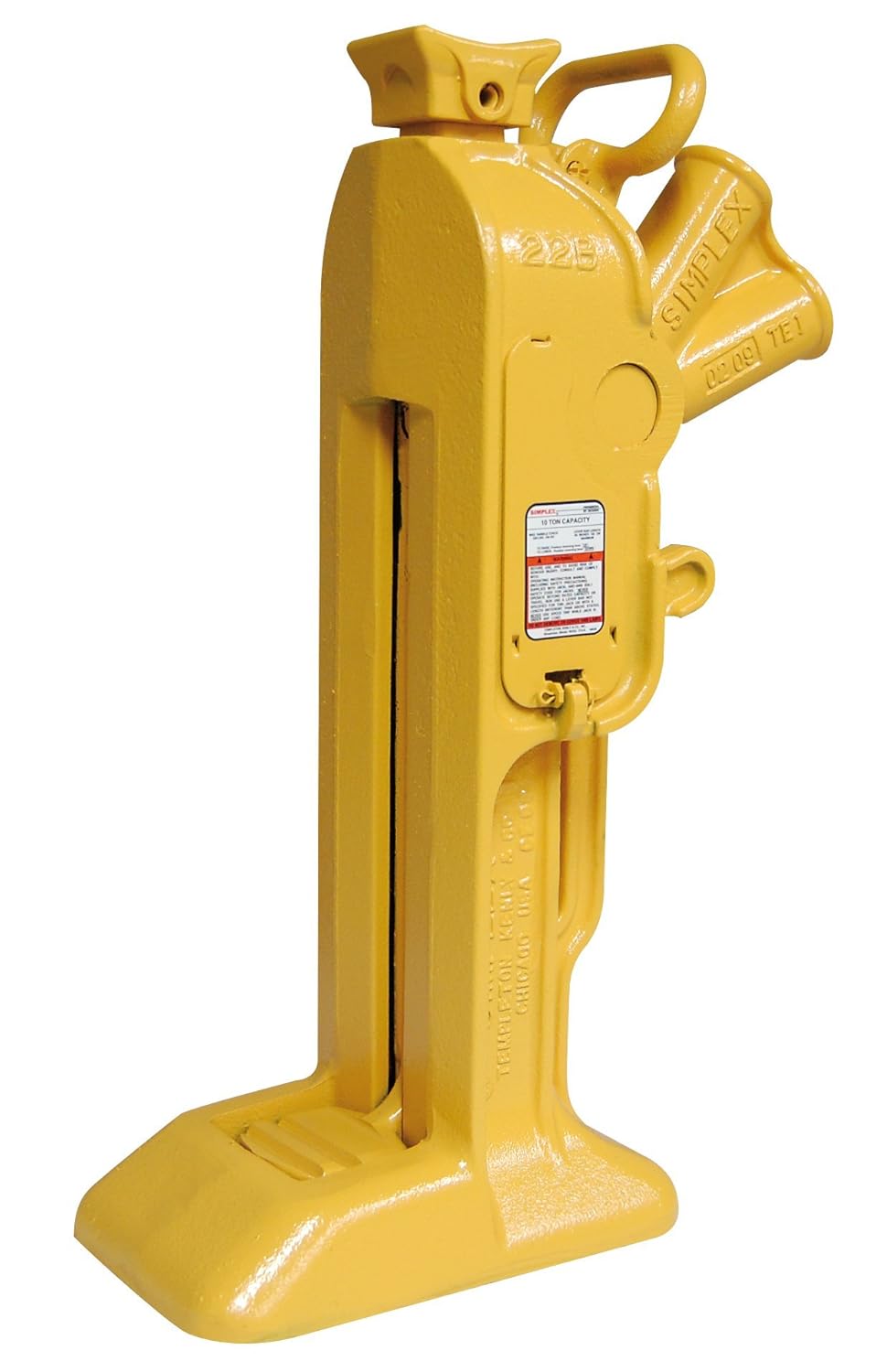 Simplex RJ22B Steel Mechanical Ratchet Jack, 10 Ton Capacity with 12