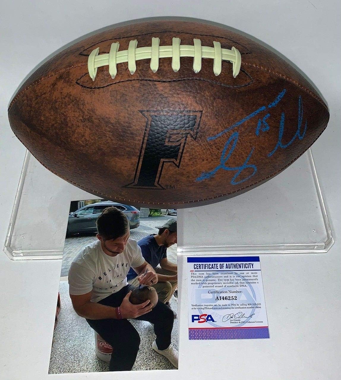 tim tebow autographed football