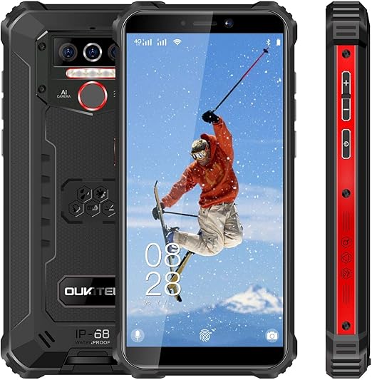 Amazon Com Telefono Celular Robusto Desbloqueado Oukitel Wp5 Pro 8000mah Bateria 4gb 64gb Rom Android 10 Robusto Smartphone 5 5 Pulgadas Ip68 Impermeable A Prueba De Golpes Telefono Con 4 Linternas Led Camara Triple Sim