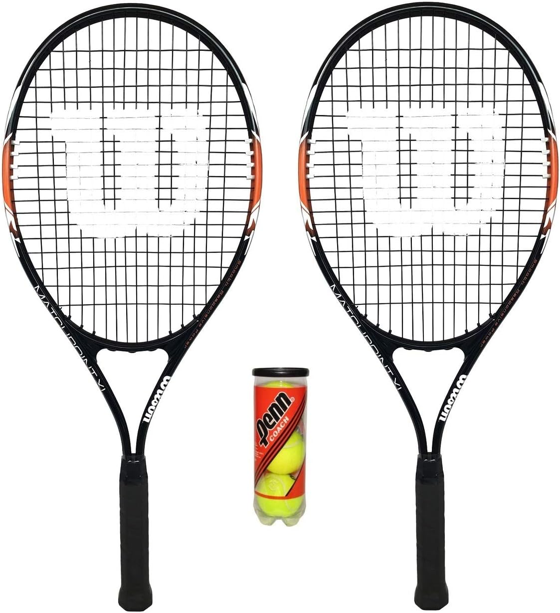 2 x Wilson Matchpoint XL Tennis Rackets + 3 Tennis Balls – BigaMart