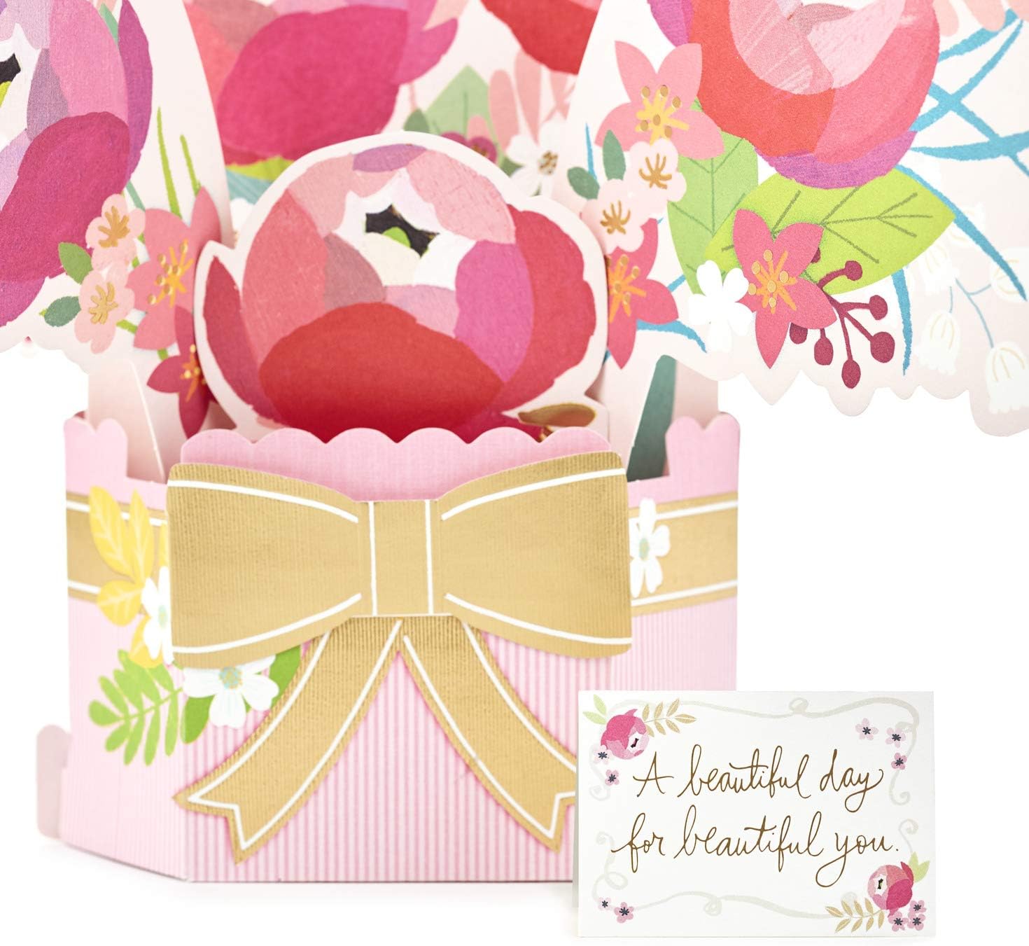 Paper Wonder Pop Up Birthday Card by Hallmark 'Beautiful Bouquet' - Medium - Image 3