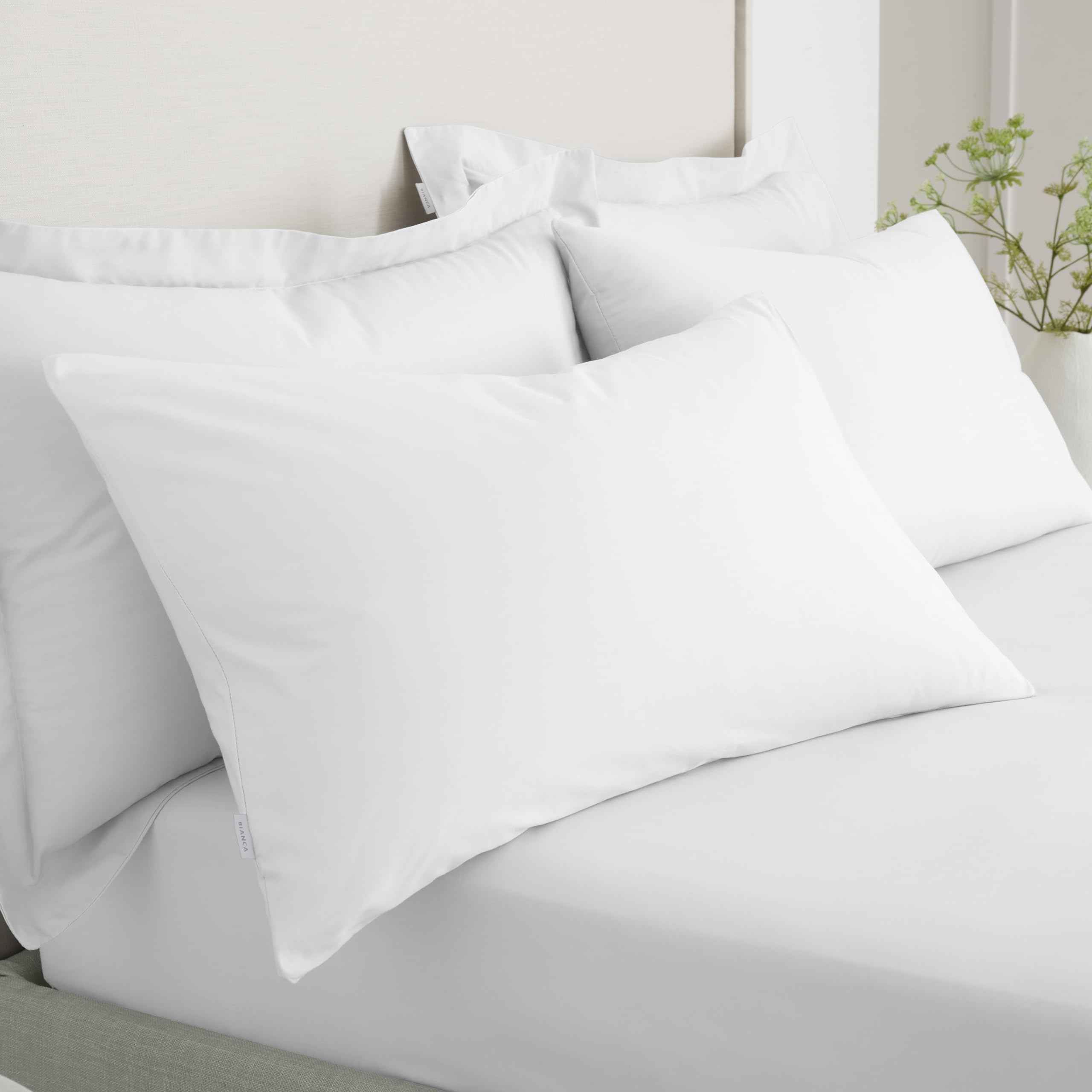 200 Thread Count Cotton Percale Standard Pillow Case Pair White