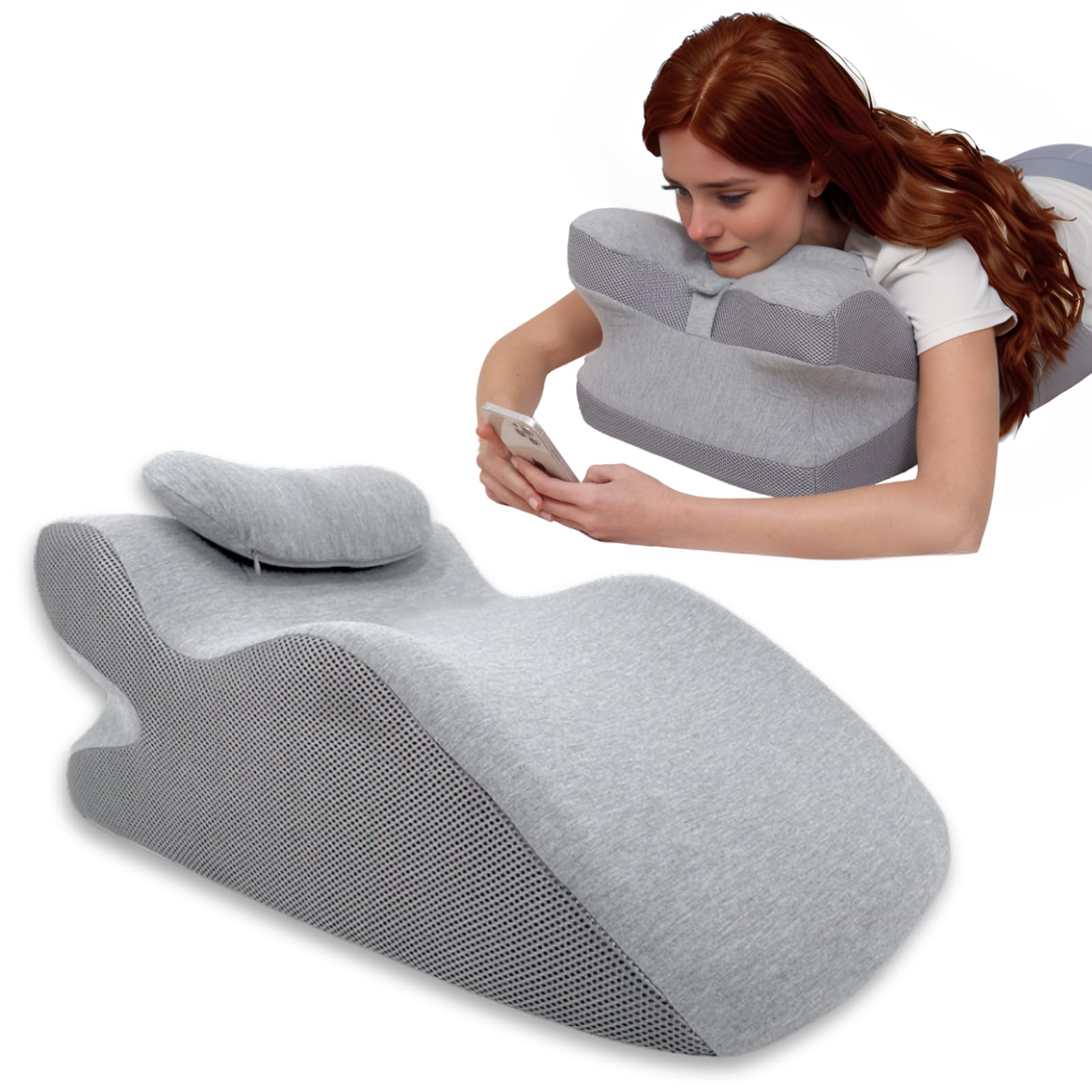Photo 1 of Bed Wedge Pillow, Supportive Memory Foam Pillow for Back, Neck, Leg Support, Acid Reflux, Versatile Usage 50D Memory Foam Machine Washable Cover