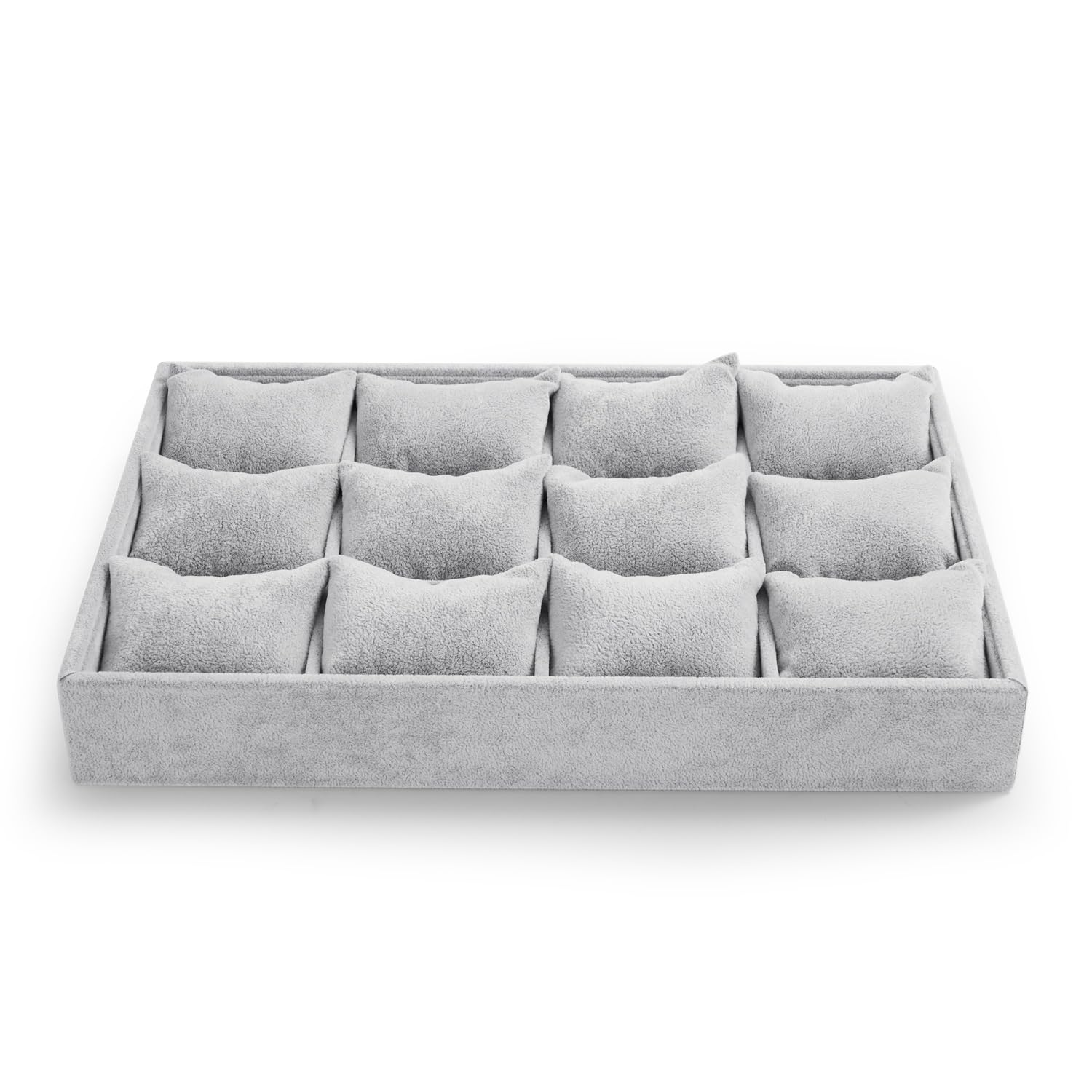 Oirlv Velvet Stackable Jewellery Trays Jewellery Organiser Watch Tray 12 Grids Bangle Bracelet Holder Display Organizer Case Home Storage Store Displays for Men Women