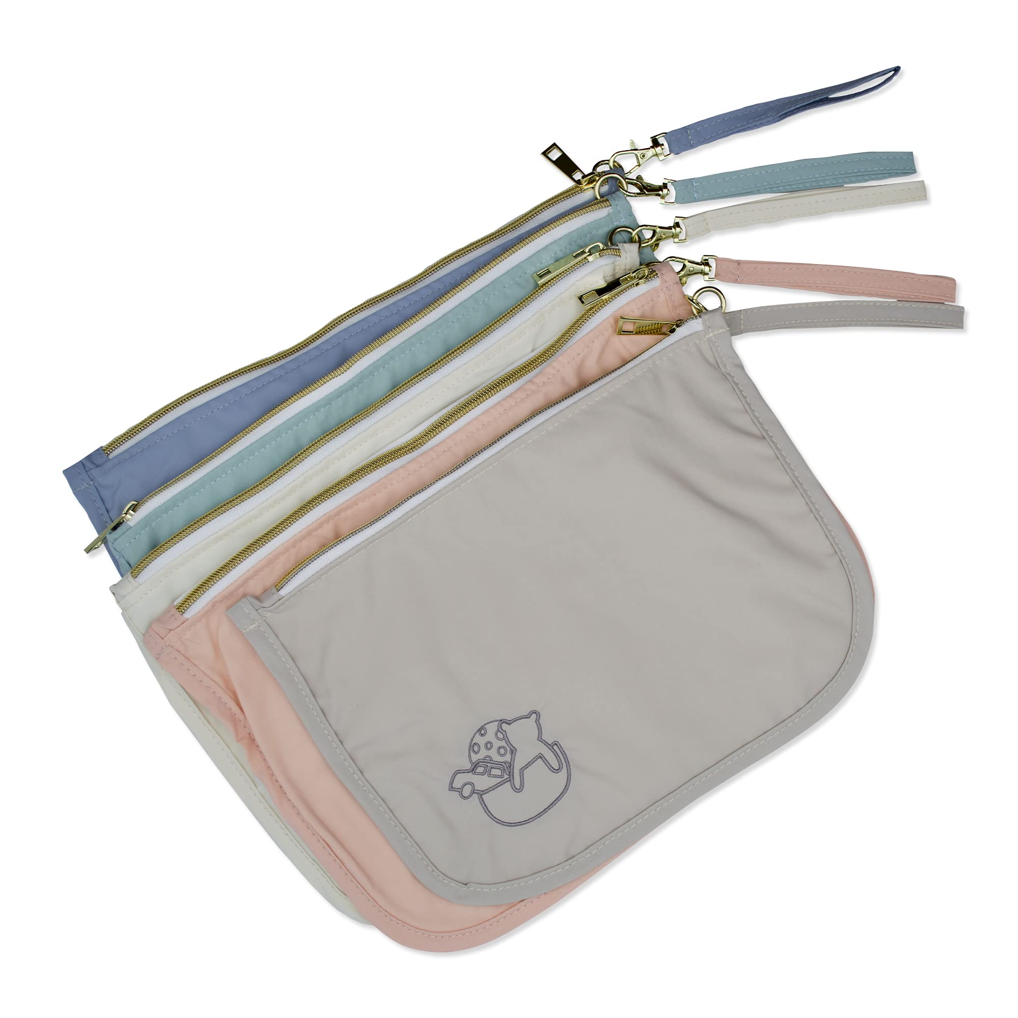 Photo 1 of Mother Load - Small Diaper Bag Organizing Pouches , 5-Piece Set of Embroidered Diaper Bag , Vintage Pastels