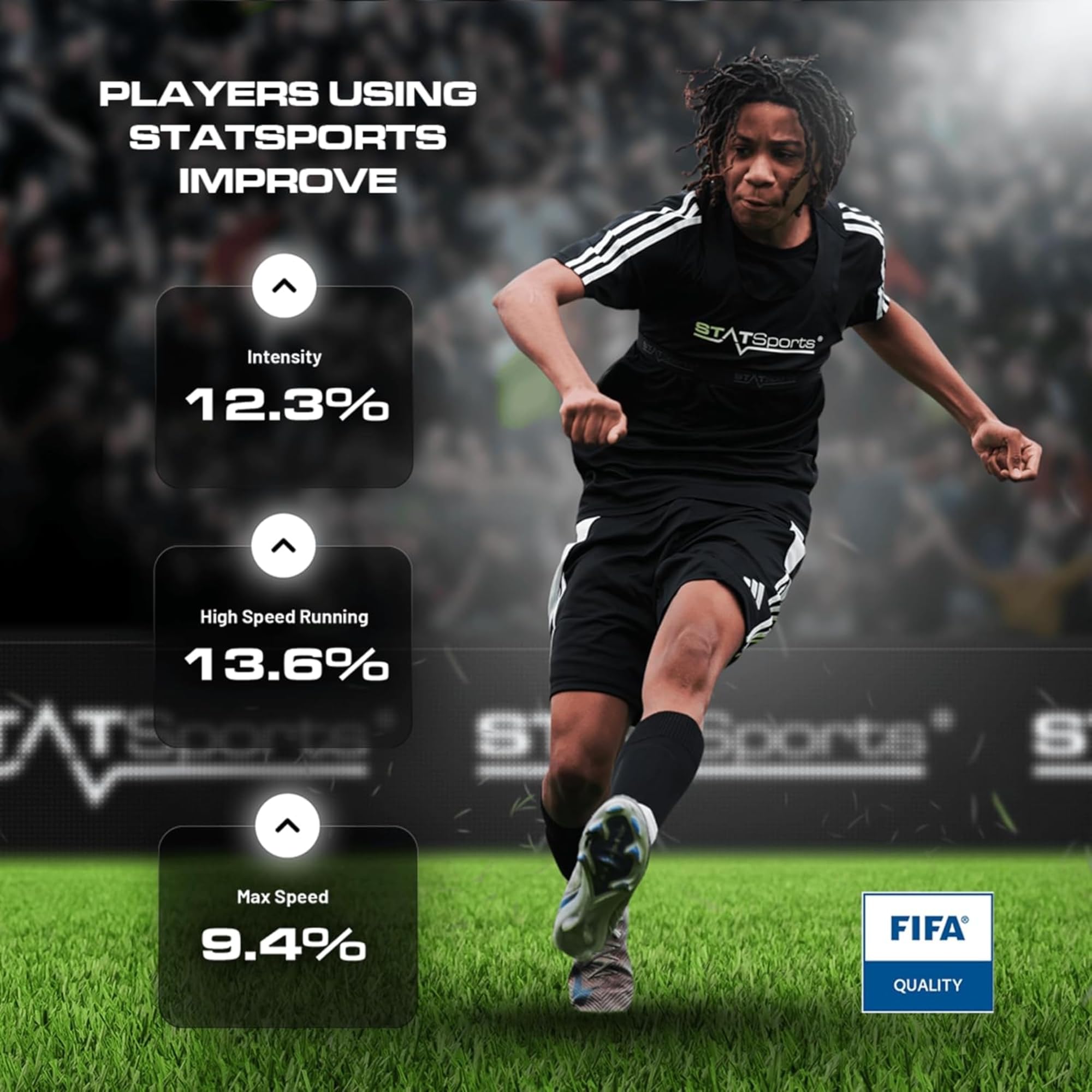 STATSports Academy GPS Soccer Tracker Vest - Advanced All-in-One Sports Tracker with Drills, Coaching & Nutrition - Tracks 24 Key Metrics - Football GPS Vest Used by Pro Players & Teams