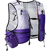 Haimont Hydration Running Vest with Water Bottles for Women Men, Adjustable Lightweight 8L Water Backpack with Soft Flasks for Trail Running