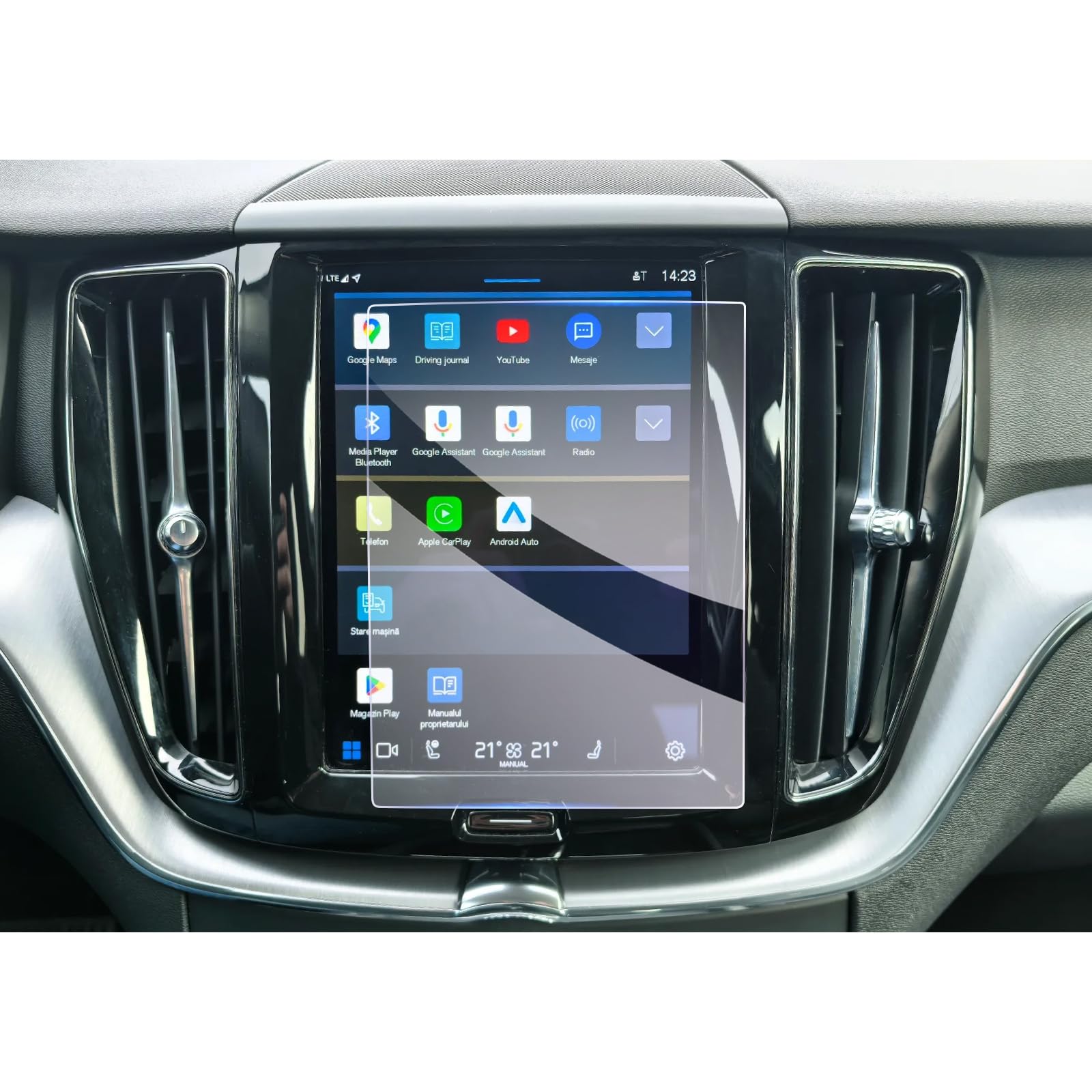 GAFAT Compatible with Volvo XC40 XC60 XC90 V60 V90 S90 S60 C40 2017-2024 2025 8.7" Screen Protector for Navigation, Tempered Glass Screen Protector for 8.7 inch Sensus Connect, 9H Anti-Scratch