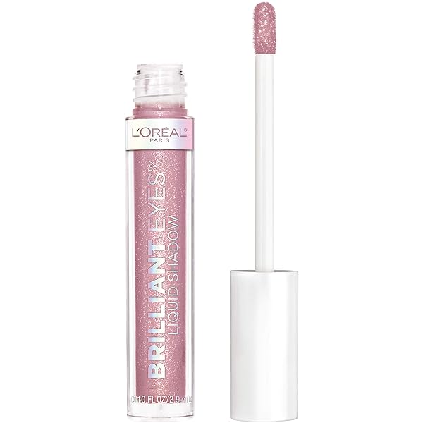 L’OREAL PARIS BRILLIANT EYES SHIMMER LIQUID EYE SHADOW, LONGWEARING LASTING SHIMMER, CREASE RESISTANT, FLAKE-PROOF, PRECISION APPLICATOR, QUICK DRY, NON-GREASY, AMETHYST QUARTZ, 0.1 OZ.