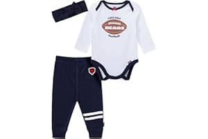 Gerber NFL baby-girls 3-piece Onesie Bodysuit, Pants & Headband Set