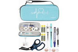 MEUUT 15 pcs Stethoscope Case Kits, Perfect Nurse Gift Include Stethoscope Case, Penlights with Batteries, Medical Scissor, Bandage Wraps, Badge Holders for Nursing Student Essentials