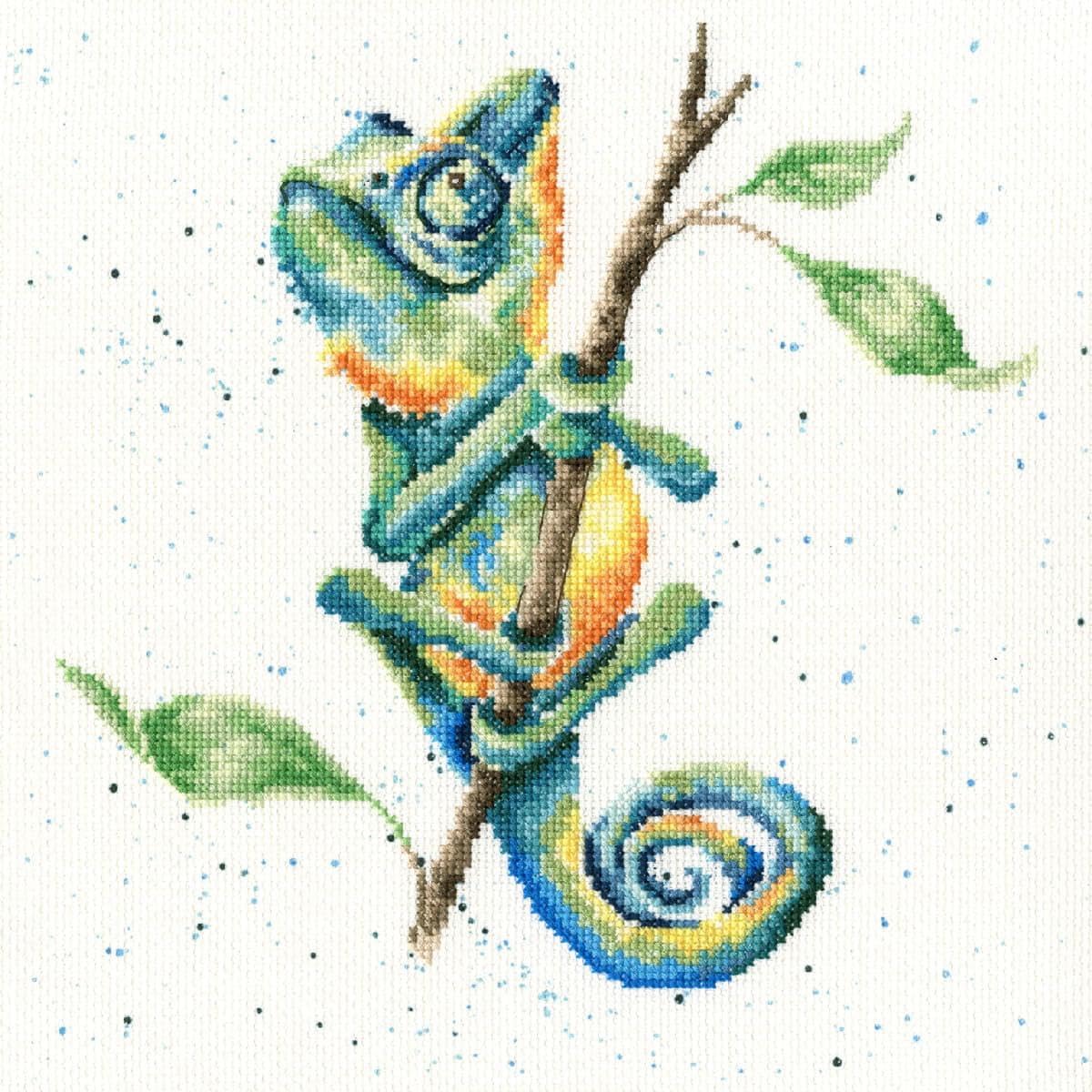 Bothy Threads Cross Stitch Kit - One in A Chameleon