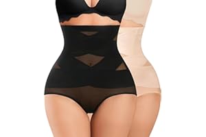 Gotoly 2-Pack Tummy Control Shapewear Panties High Waisted Compression Underwear Body Shaper for Women Girdle Shapewear