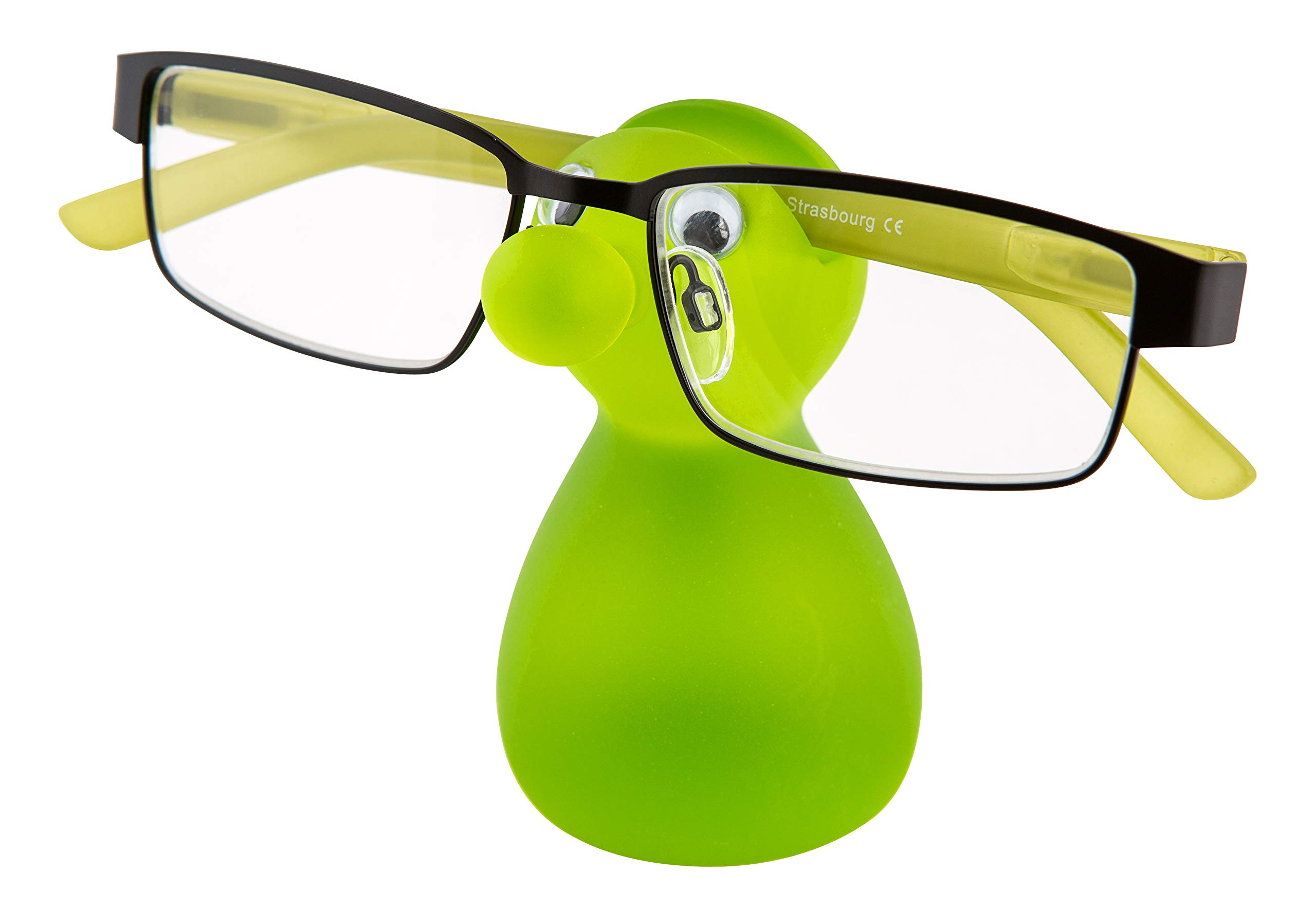 NEW SNOOZLE GLASSES STAND HOLDER SEAT FOR YOUR SPECS GIFT STOCKING FILLER BOXED (GREEN)
