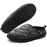 RockDove Men’s Trail-Therm Quilted Memory Foam Slippers for Camping and Indoor Outdoor Adventures with Anti-Slip Rubber Sole