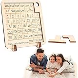 Daily Calendar Puzzle, youmotu Decompression Puzzle Boxes, Wooden Puzzles for Adults, DIY Challenge 365+ Date, Office Logic C