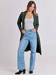 ANRABESS Long Cardigans for Women Lapel 2023 Fall