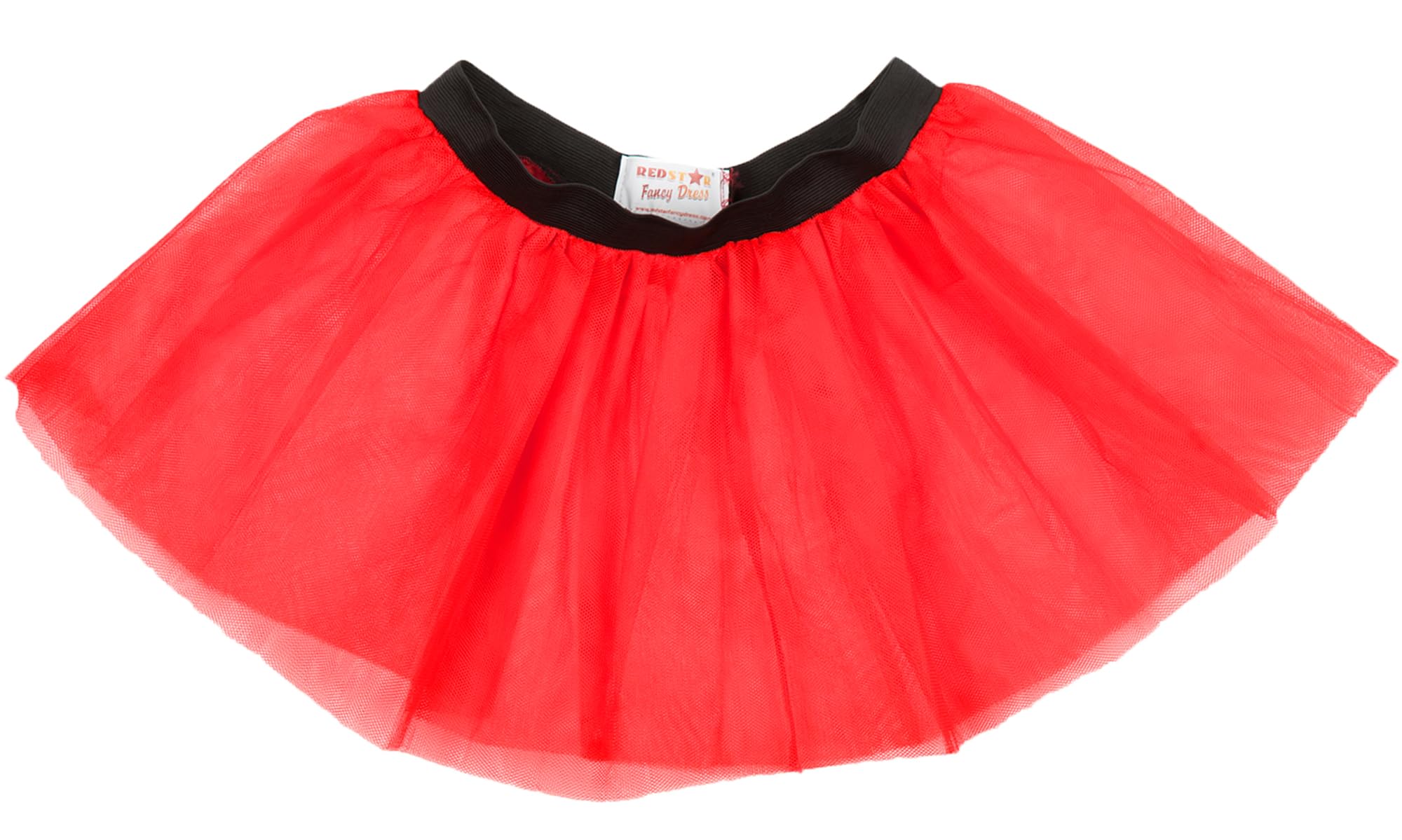 REDSTAR FANCY DRESS Ladies Neon Tutu Skirt 80s Party Outfit Hen Party Running Costume 1980s (8-12 UK, Red)