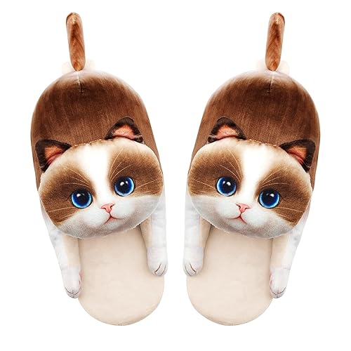 Cat Slippers Comfy Animal Slippers Breed Snugg Slippers Orange - Main Image