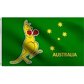 DMSE Boxing Kangaroo Australian Australia Flag 3X5Ft Foot 100% Polyester 100D Flag