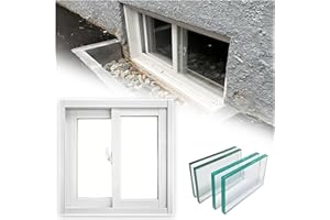 Aluminum Basement Sliding Window, Horizontal Sliding Windows with Tempered Glass, Lockable Sliding Window for Shed, House(Whi
