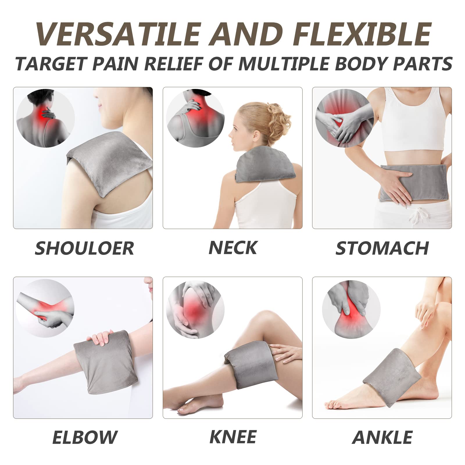 Heating pad Microwavable with Washable Cover 6 * 12