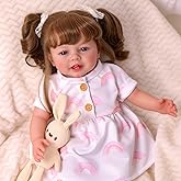 BABESIDE Lifelike Reborn Baby Dolls with Freckles, 20 Inch Realistic Newborn Real Life Doll Girl Soft Vinyl and Cloth Body Baby Dolls with Toy & Gift Box for Kids Age 3 +
