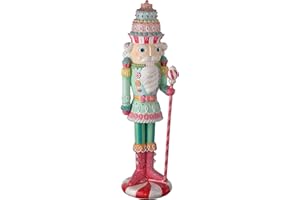 Regency International Resin Pastel Peppermint Nutcracker, 22 Inches, Figurine, Christmas, Tabletop Decor