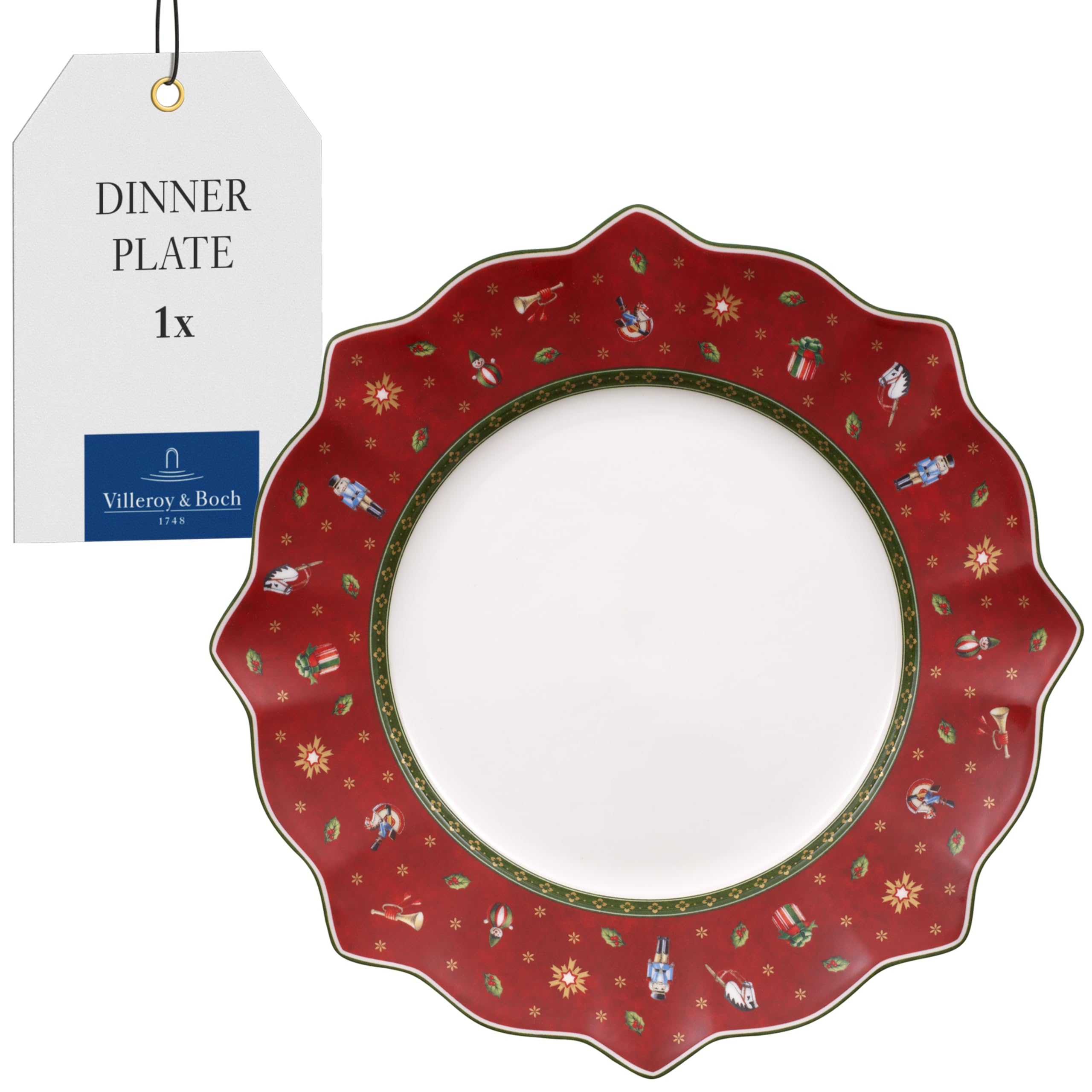 Villeroy & Boch – Toy's Delight Dinner Plate White/Red, Microwave Safe, Plate Large, Tableware, Dinnerware, Premium Porcelain — image 1
