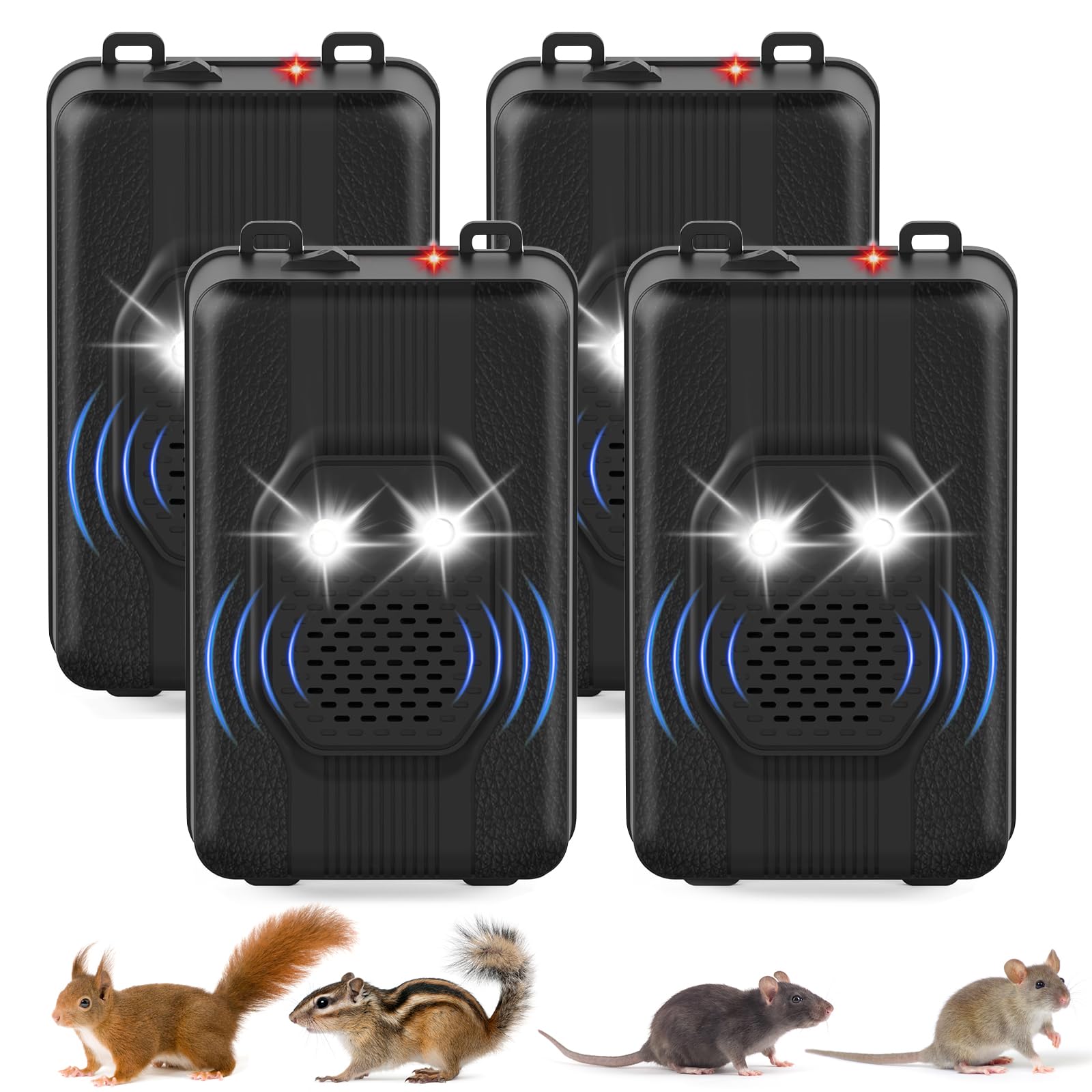 4 Pack Car Rodent Repellent Under Hood,Battery Operated Rodent ...