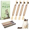 TINDTOP Silvervine Sticks, 10 Pack Natural Catnip Chew Toys for Kittens Teeth Cleaning, Increase Appetite, Calm Anxiety and Stress, Aggressive Chewers Toy