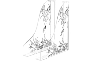 PETTYELF Shower Splash Guard 2pcs, Acrylic Splash Guards for Bathtub Shower Waterproof Self-Adhesive Large Corner Guards Water Stopper Barrier for Washing Basin Tubs Kitchen Sinks (Water Grass Pattern)