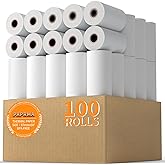 PAPRMA 2 1/4'' x 50' Receipt Paper Rolls POS Thermal Paper Cash Register Paper Rolls for Credit Card Machine (100 Rolls)