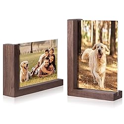 Mixoo 4x6 Picture Frames 2 Pack - Rustic Wooden