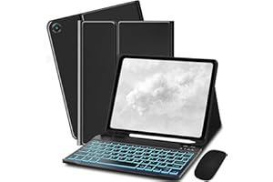 Bxomteng Keyboard Case for Samsung Galaxy Tab A11+ Plus 2025 / A9+ Plus 2023 11 inch - 7 Colors Backlit Keyboard Cover with S