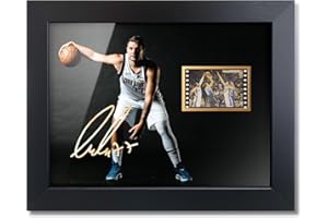 sufenvera Basketball Fans Poster - Print Signed Luka Doncic Framed Mini Film Photo Display 8x6 Inches,Birthday Christmas Gifts for Family/Friends