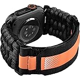 KOREDA Rugged Nylon Band for Apple Watch Ultra 2/1 49mm 46mm 45mm 44mm 42mm Men, Tactical Military Nylon Braided Sports Strap for iWatch Series 11/10/9/8/7/6/5/4/3/2/1/SE