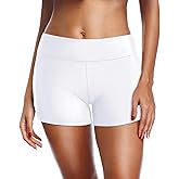 Zmart Women's 3" High Waisted Swim Shorts Full Coverage Swimsuit Bottoms Bathing Suit Boy Shorts
