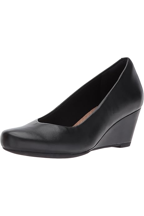 clarks women's flores poppy wedge pump