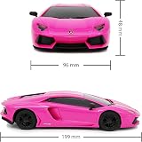 CMJ RC Cars Lamborghini Pink Aventador LP700-4 1:24 2.4GHz Lights view 2