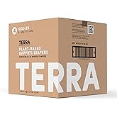 Terra Diapers Size 4: 85% Plant-Based Diapers, Ultra-Soft & Chemical-Free for Sensitive Skin, Superior Absorbency for Day or Nighttime Diapers, Designed for Toddlers 22-30 Pounds, 144 Count