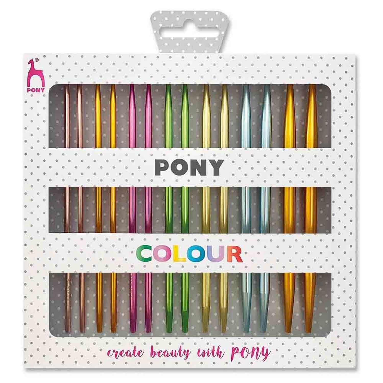 Pony Colour Interchangeable Needle Set 14cm 3-7mm Polka Dot 1pc