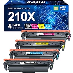 210X Toner Cartridges 4 Pack High Yield Compatible