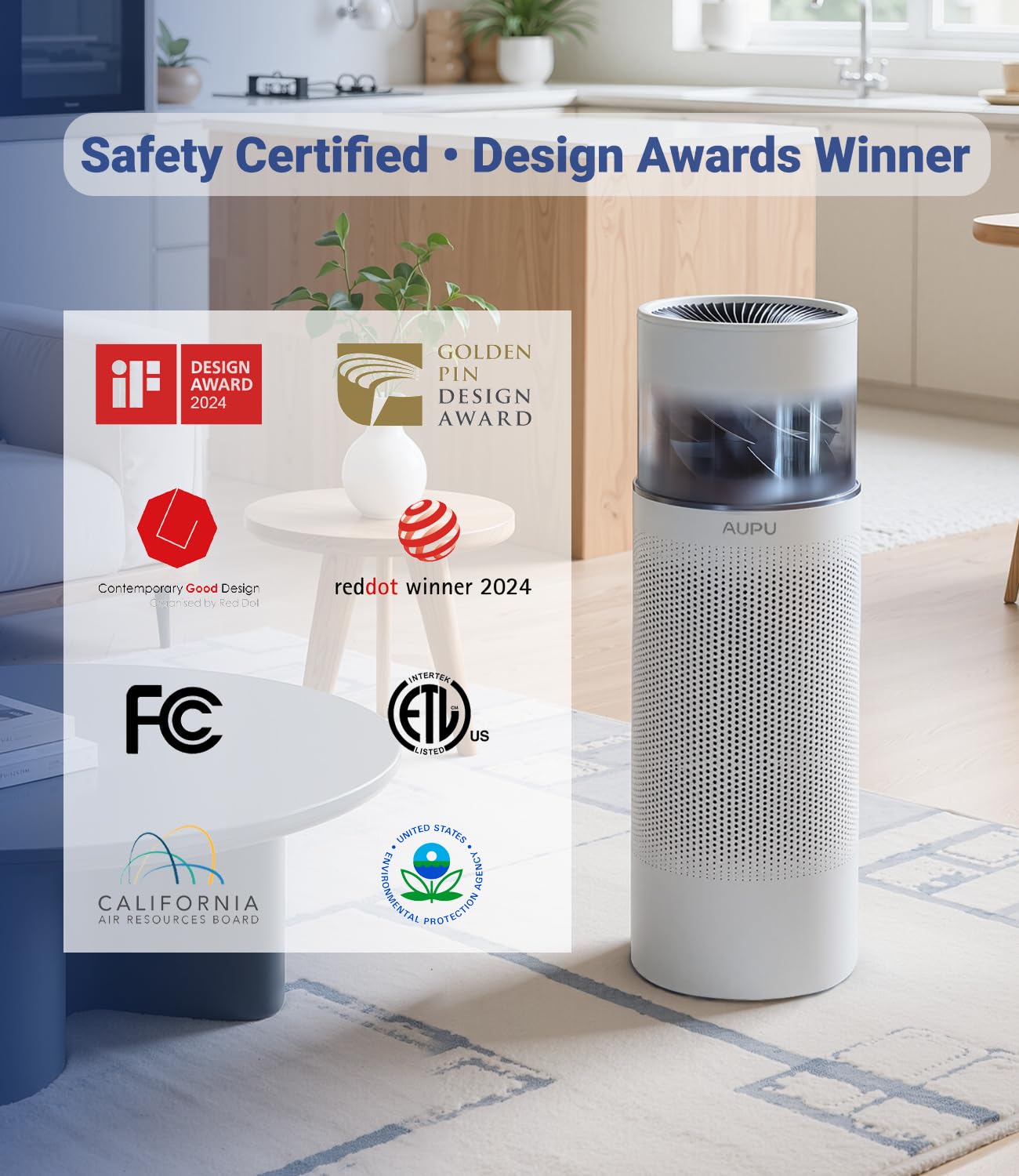 2 in 1 Air Purifier with Humidifier,Air Purifiers for Home Large Room,Humidifier and Air Purifier in one HEPA Purifier for Home Pets Remove Pet Odor Smoke Pollen Dust for Bedroom,Living Room,Office