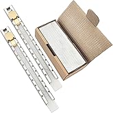 VASTOOLS Flat Soapstone Holders,2pc Welding Soapstone Pencil Holders, Extra 30pcs Flat Stone Refills, for Welders,Students,Mark White Clear and Removable Markings,Welding Accessories