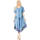 Sakkas Kai Palm Tree Caftan Tank Dress/Cover Up