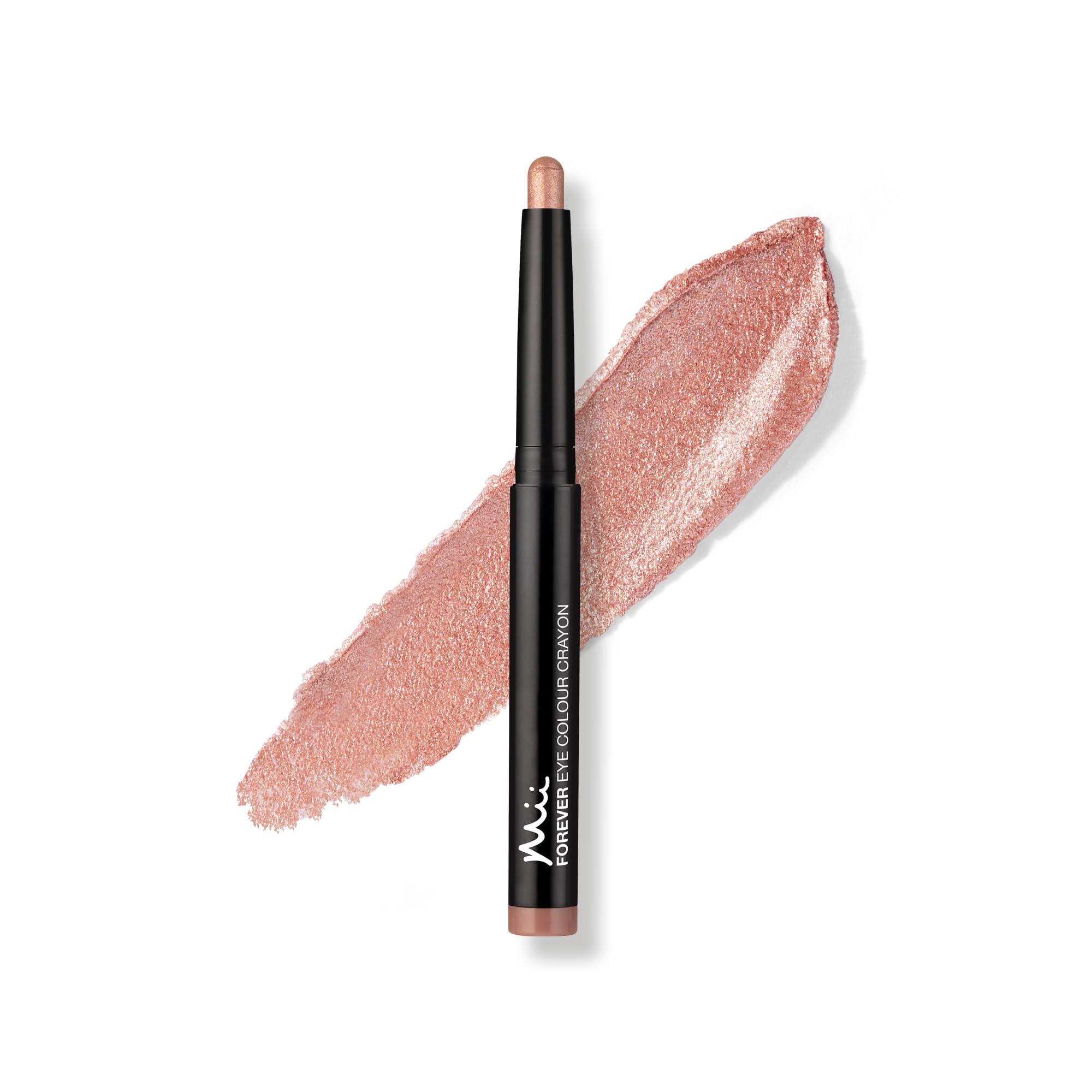 Mii Cosmetics Forever Eye Colour Crayon | Long-Lasting Cream Eyeshadow Stick | Highly Pigmented & Crease-Resistant | Multipurpose to Shape, Define, Line Eyes | Pink Pearlescent Shimmer | Golden Blush